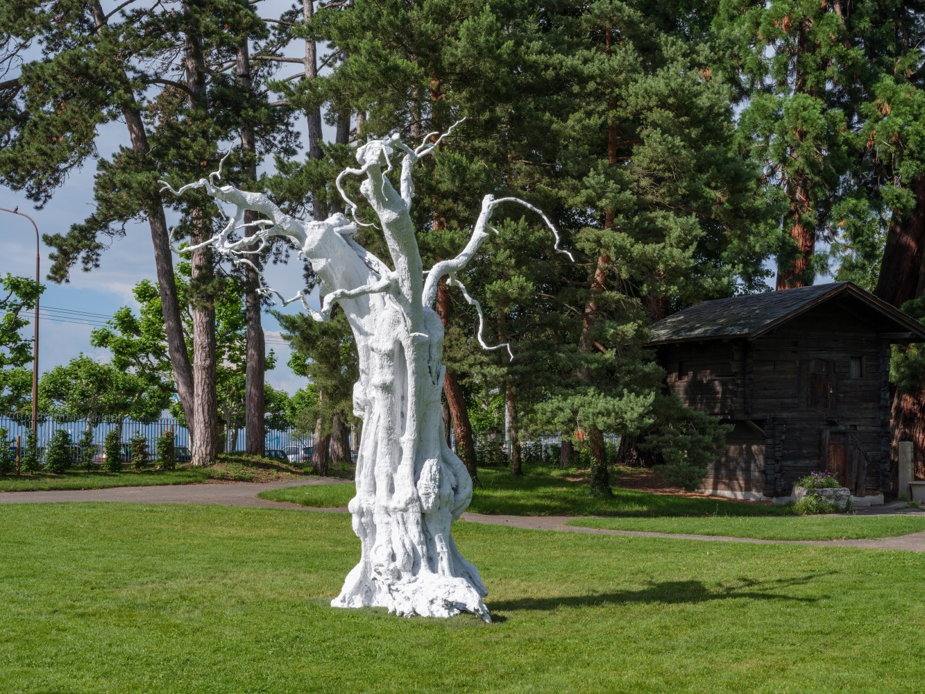 Installation view of sculpture by Ugo Rondinone