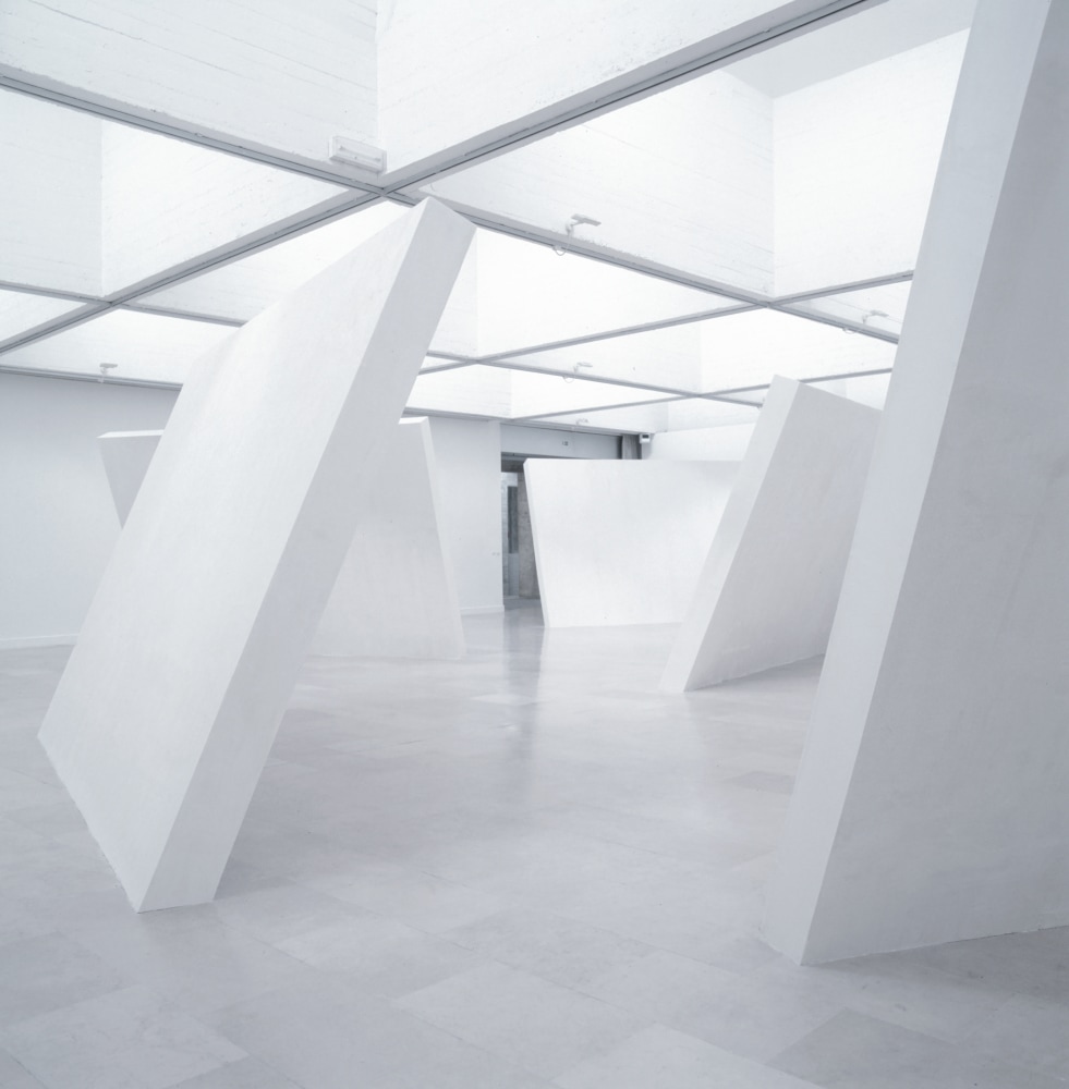 Installation view of sculptures by Ugo Rondinone