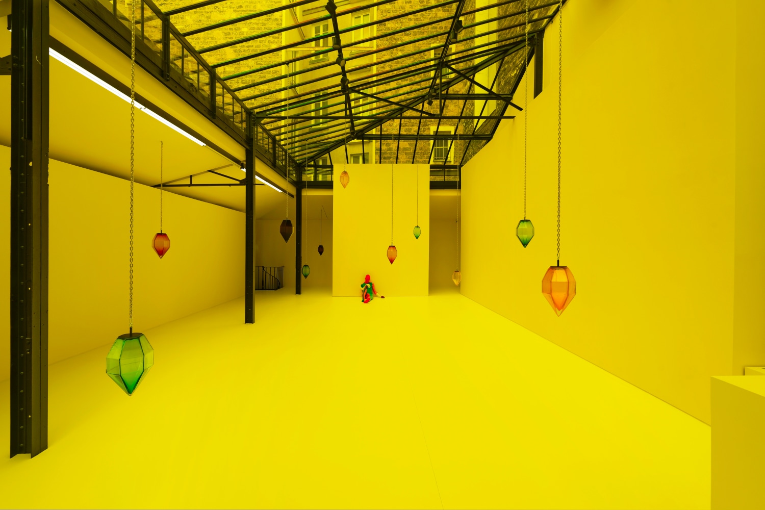 Installation view, Ugo Rondinone &amp;amp; Tarek Lakhrissi, who is afraid of red blue and yellow?, Reiffers Art Initiatives, Paris