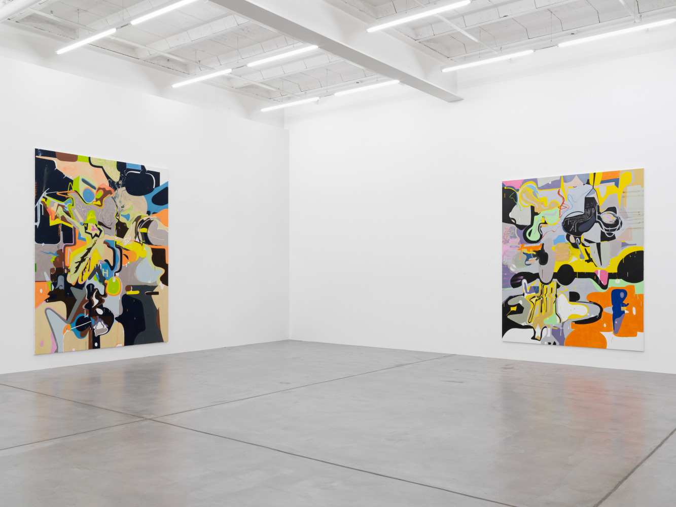 Installation view of Michael Williams paintings exhibition