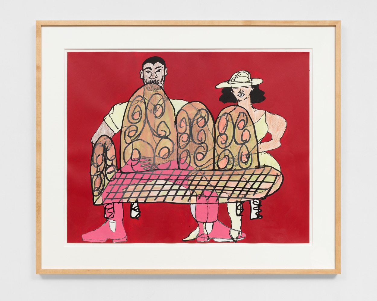 Couple in Lime on Lifted Lounge #2

2021

Colored pencil, acrylic paint, gouache, charcoal, graphite on archival inkjet print

Unique

Sheet 72.5 x 91.5 cm / 28 1/2 x 36 in

Frame 95.5 x 114.5 cm / 37 1/2 x 45 in

SELF 50165