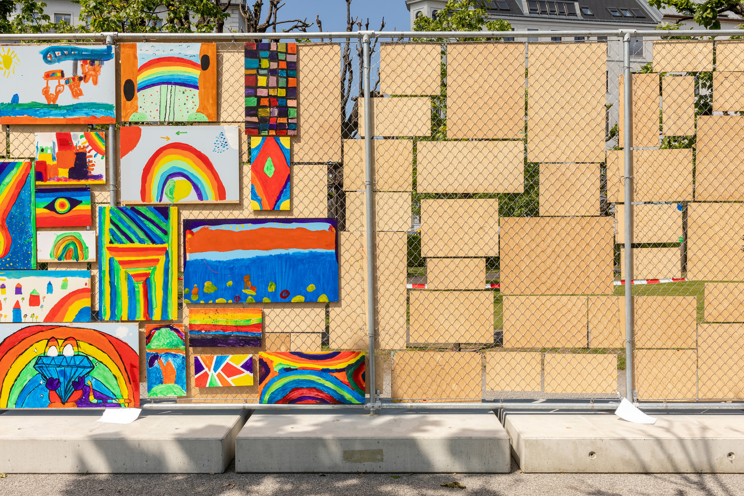 Installation view of work by Ugo Rondinone