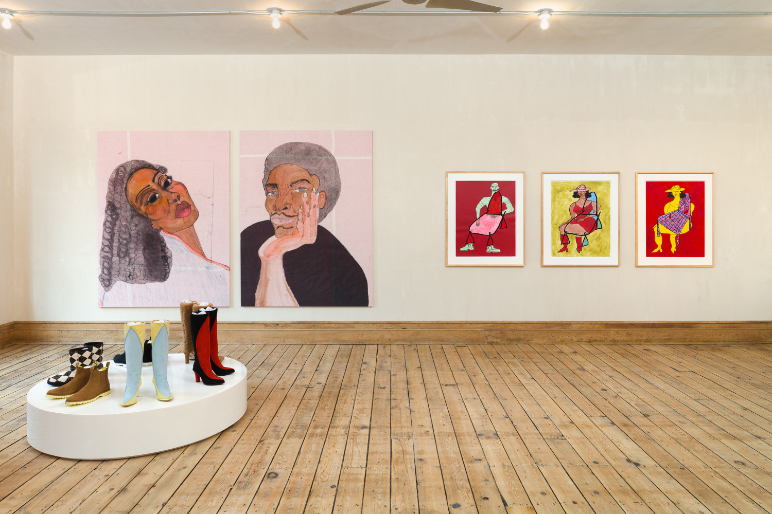 Installation View, Tschabalala Self, The Stage, Eva Presenhuber, New York, NY, 2021