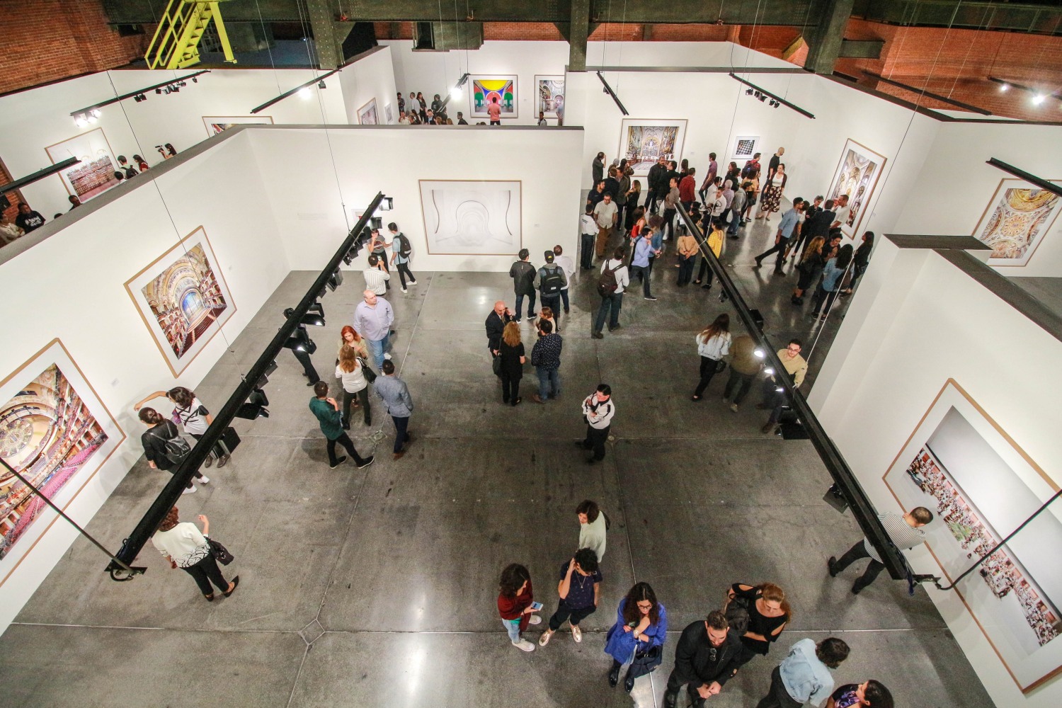 Installation view of photographs by Candida Höfer