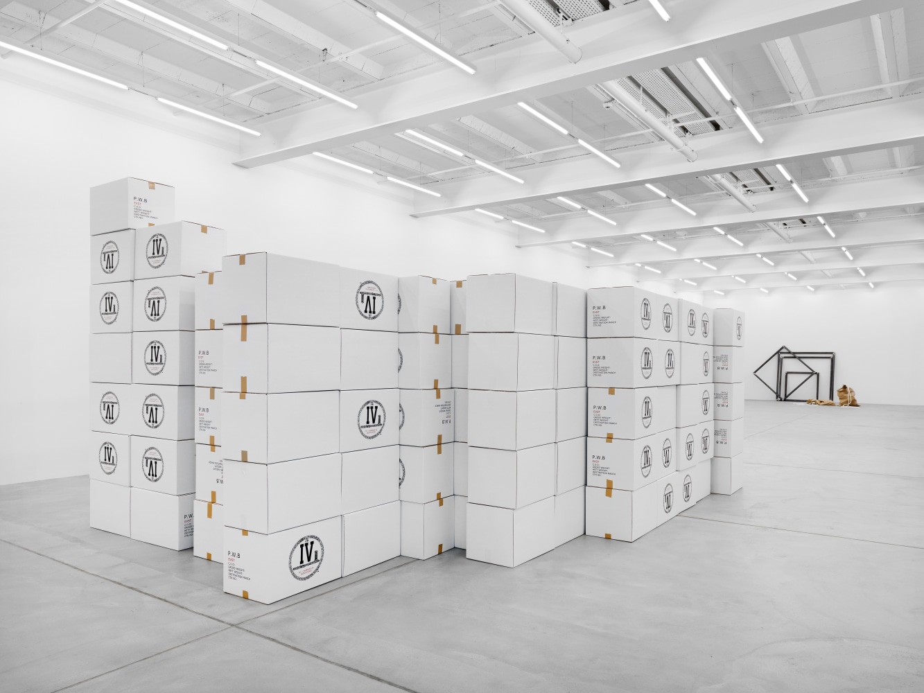 Installation view of Matias Faldbakken sculpture installation exhibition