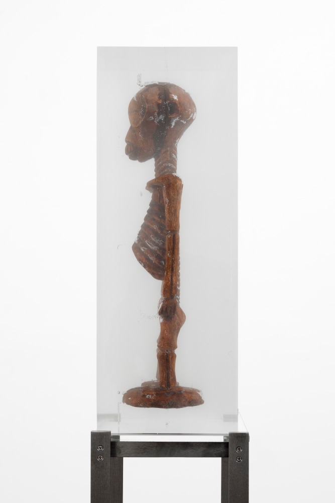 MATTHEW ANGELO HARRISON
The Visitor
2024
Wooden figure, polyurethane resin, steel, acrylic
Sculpture 77 x 28 x 28 cm / 30 3/8 x 11 x 11 in
Pedestal 112 x 33.5 x 30.5 cm / 44 1/8 x 13 1/4 x 12 in
HARRI60087