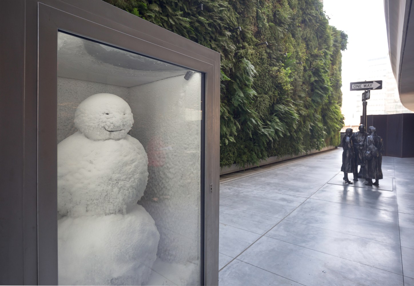 Installation view of sculpture by Peter Fischli and David Weiss