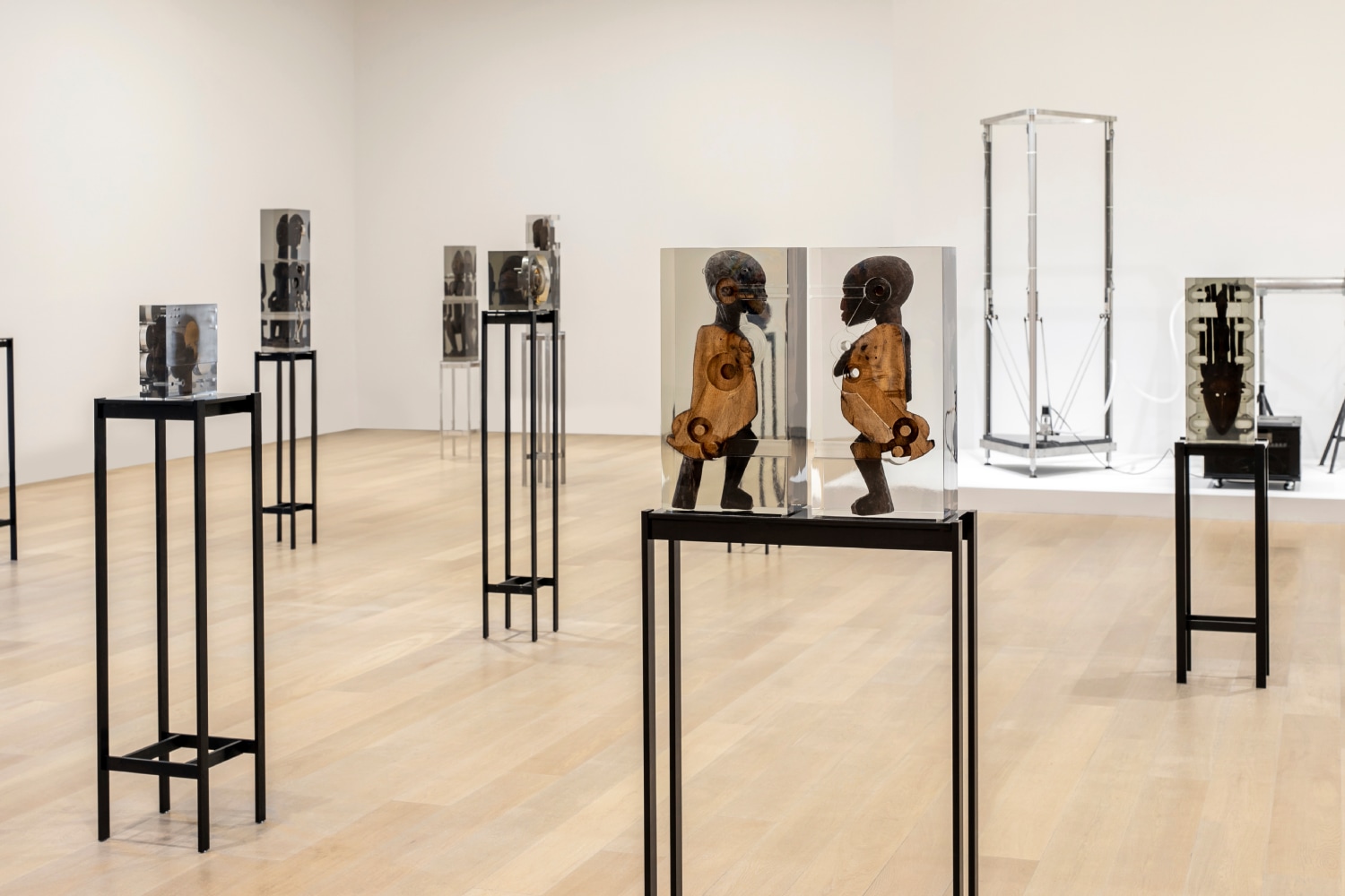 Installation view of sculptures by Matthew Angelo Harrison