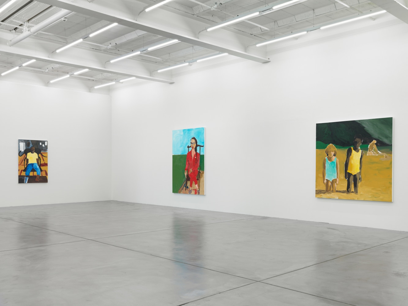 Installation view of paintings by Henry Taylor