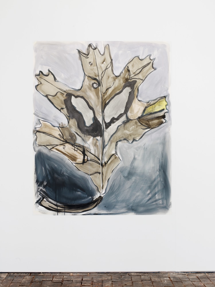 Installation view of paintings by Josh Smith