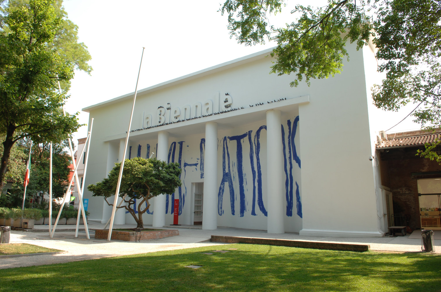 Installation view of paintings by Josh Smith