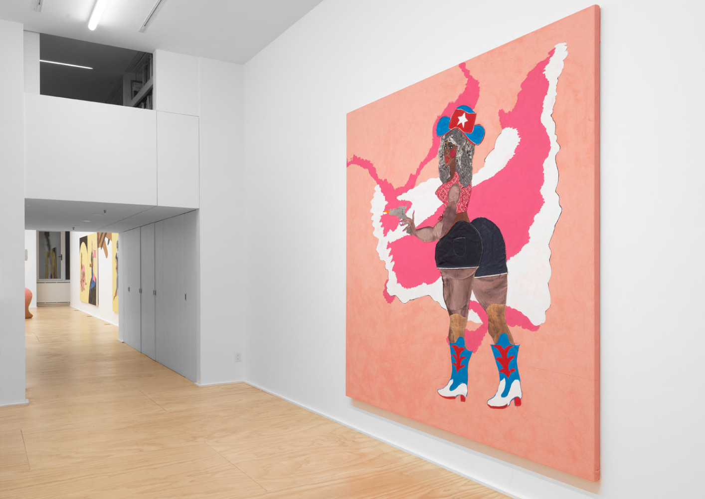 Exhibition View, Tschabalala Self, Cotton Mouth, Eva Presenhuber, New York, 2020 install 1
