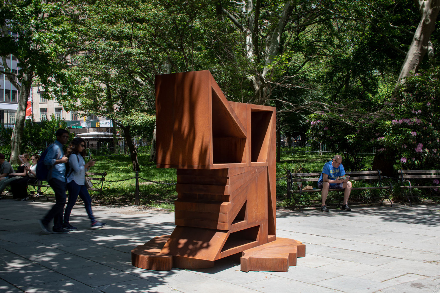 installation views of sculptures by Wyatt Kahn