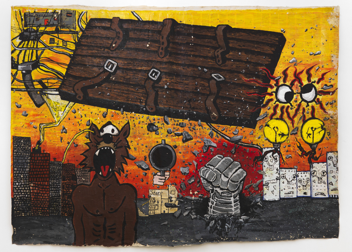 Work on canvas by Tim Rollins and K.O.S.