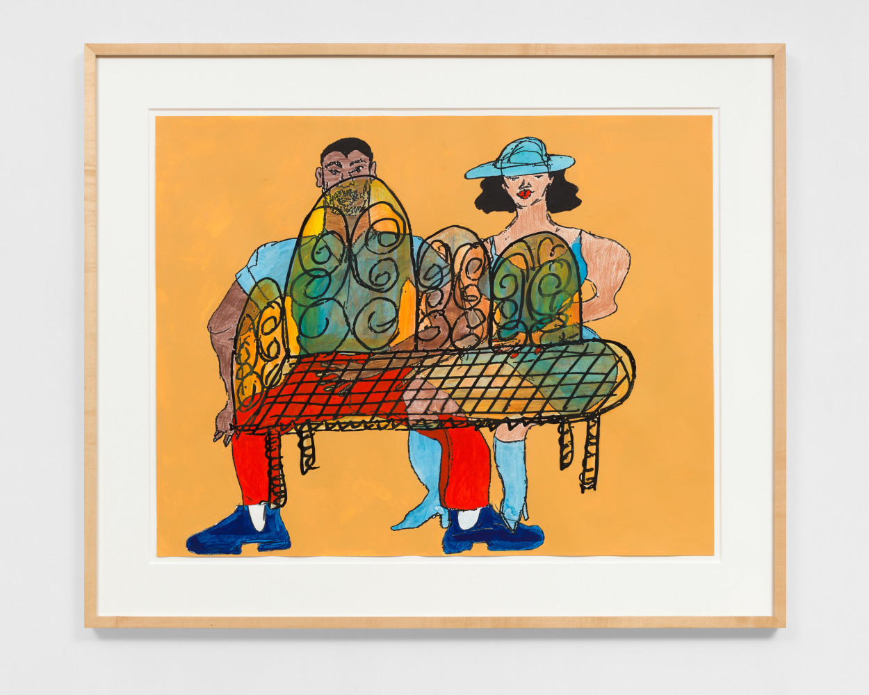 Couple in Blue on Lifted Lounge #1

2021

Colored pencil, acrylic paint, gouache, charcoal, graphite on archival inkjet print

Unique

Sheet 72.5 x 91.5 cm / 28 1/2 x 36 in

Frame 95.5 x 114.5 cm / 37 1/2 x 45 in

SELF 50164