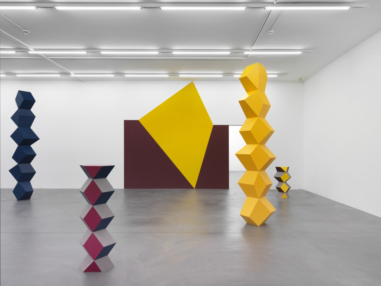 Installation view of Angela Bulloch sculpture and installation exhibition