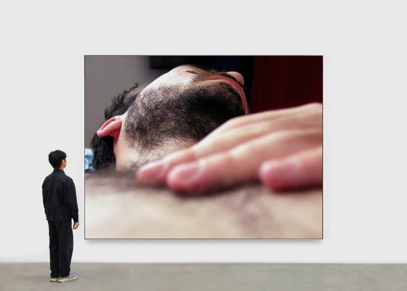 Manscape

2025

UV print on canvas; framed

Unique

Image 237 x 308.5 cm / 93 3/8 x 121 1/2 in

Frame 239.5 x 311 cm / 94 3/8 x 122 1/2 in

&amp;copy; Steven Shearer