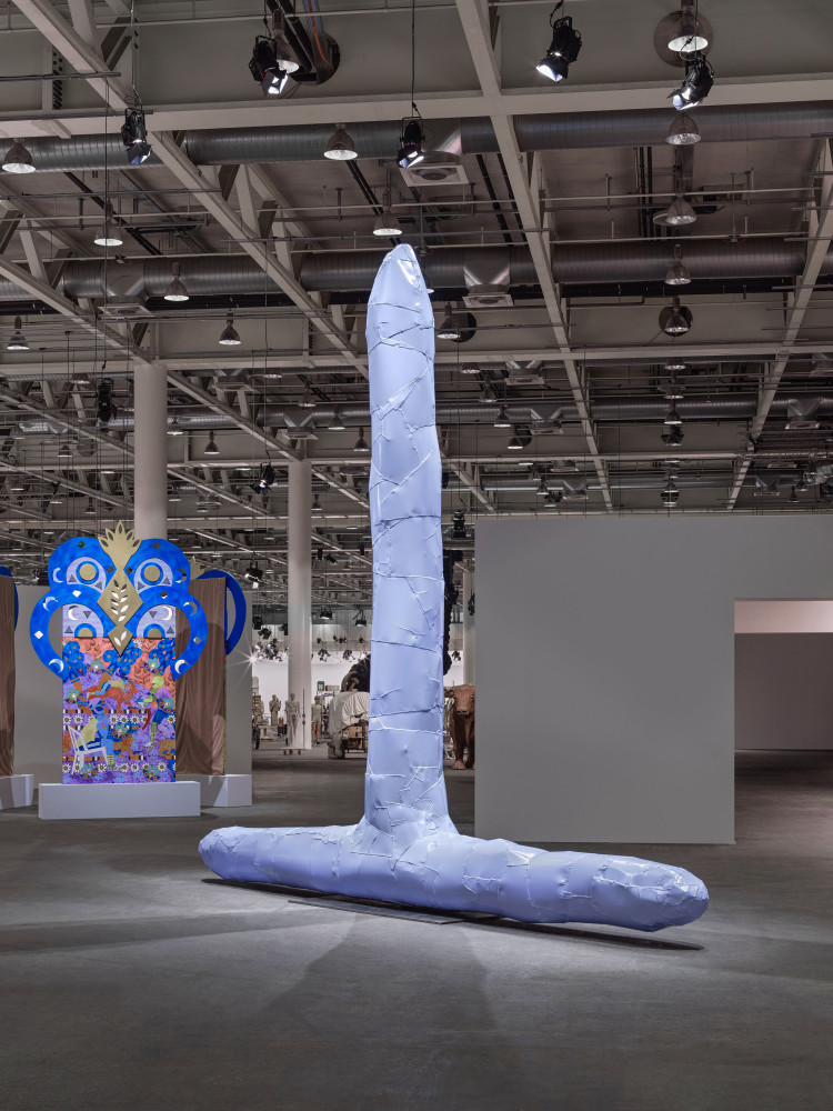 Installation view, Franz West, Verkehrtes T, Galerie Eva Presenhuber, Art Basel Unlimited, Basel, 2025