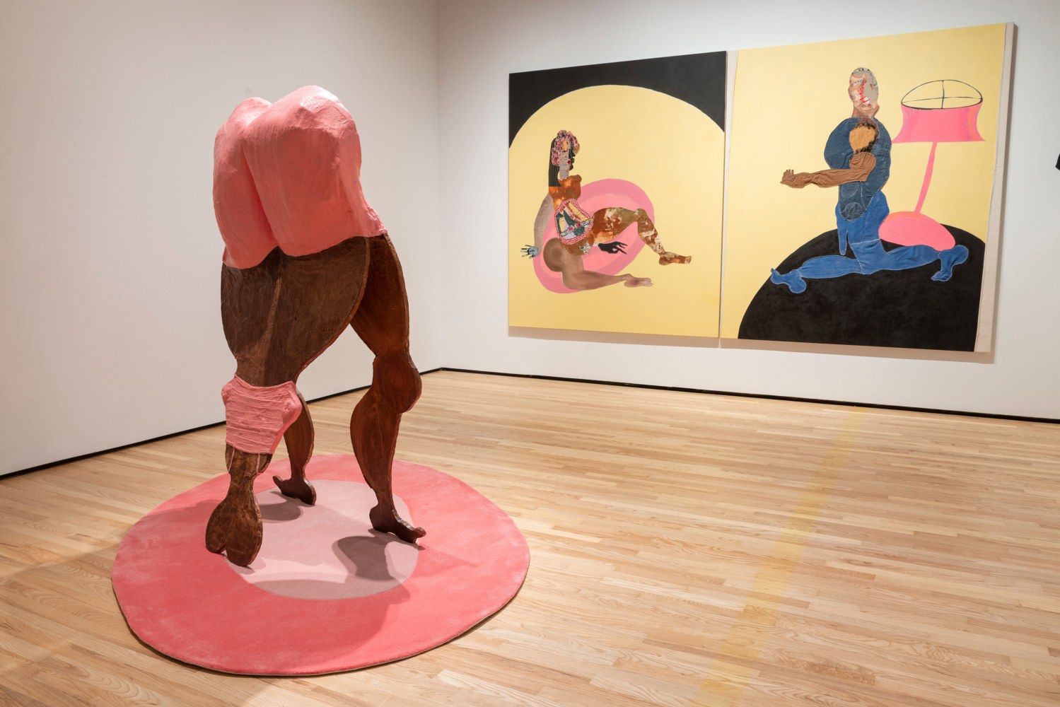Installation view, Tschabalala Self,&amp;nbsp;By My Self, Baltimore Museum of Art, 2021