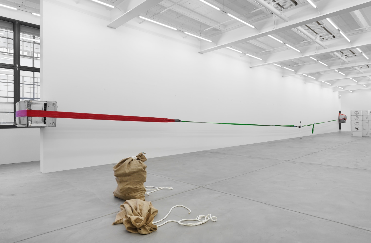 Installation view of Matias Faldbakken sculpture installation exhibition