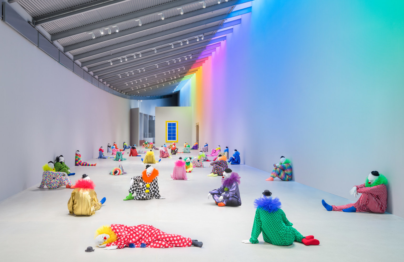 Installation view of sculptures by Ugo Rondinone