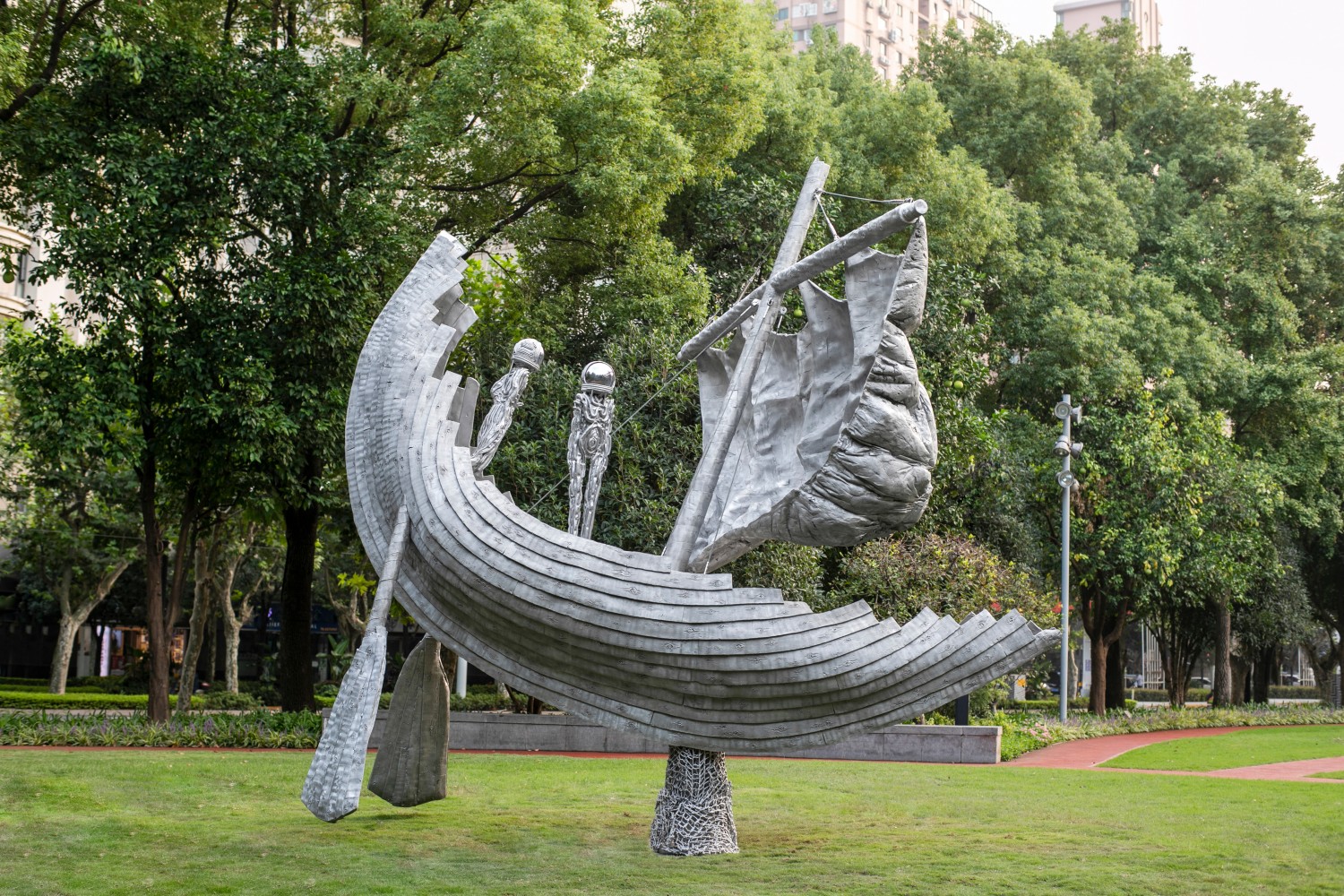 Installation view, Jean-Marie Appriou, Horizons, Shanghai Jing&amp;rsquo;An International Sculpture Project, Shanghai, 2023