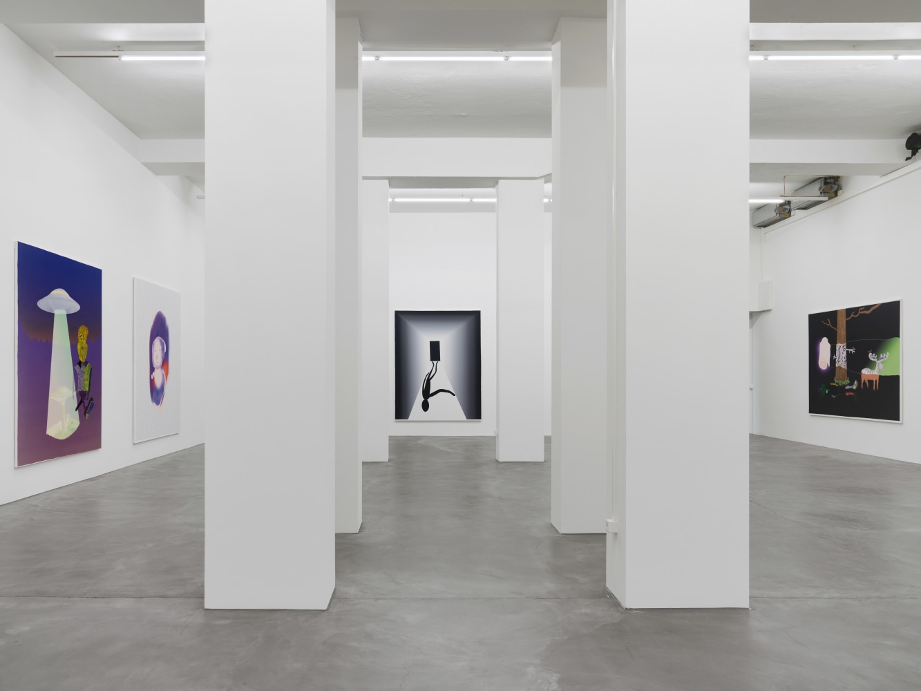 Installation view of Michael Williams paintings exhibition