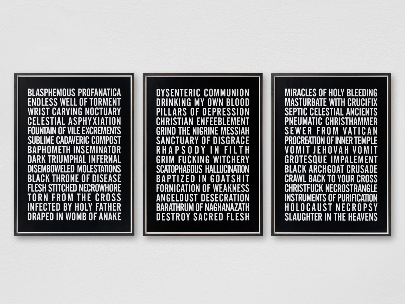 Poems XXIV

2008

Charcoal on rag paper; 3 framed drawings

124.8 x 92.075x 5.1 cm / 49 1/8 x 36 1/4 x 2 inches

&amp;copy; Steven Shearer