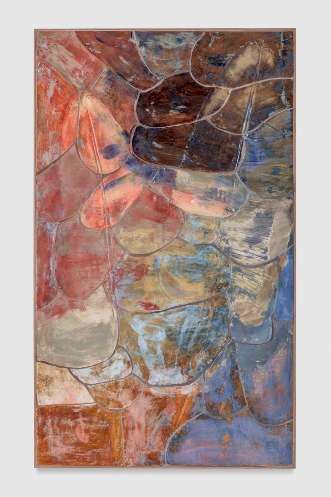 Sam Falls Untitled (Griffith Park, banana tree) 2017 Ceramic 138.5 x 82.5 x 3 cm / 54 5/8 x 32 1/2 x 1 1/8 in