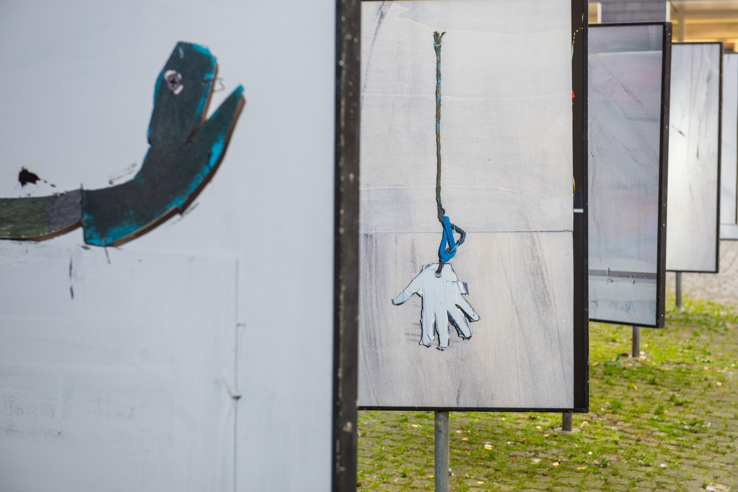 Installation view, Valentin Carron, From A to Bex, TABLEAU, Bahnhof Stadelhofen, Zurich, 2025