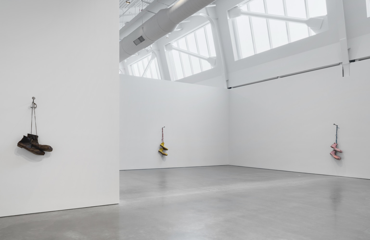 Installation view of sculptures by Ugo Rondinone