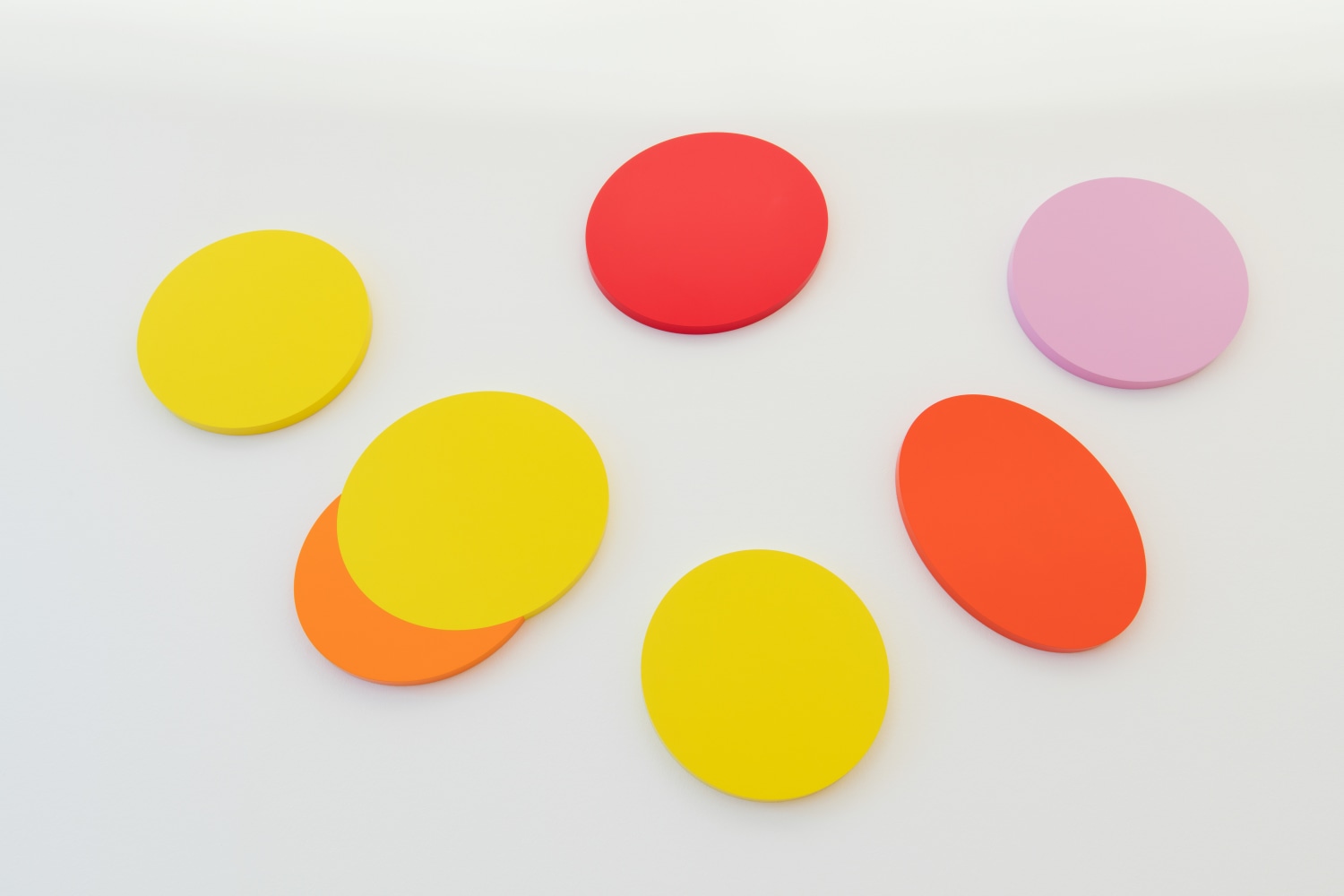 Installation view of wall works by Gerwald Rockenschaub