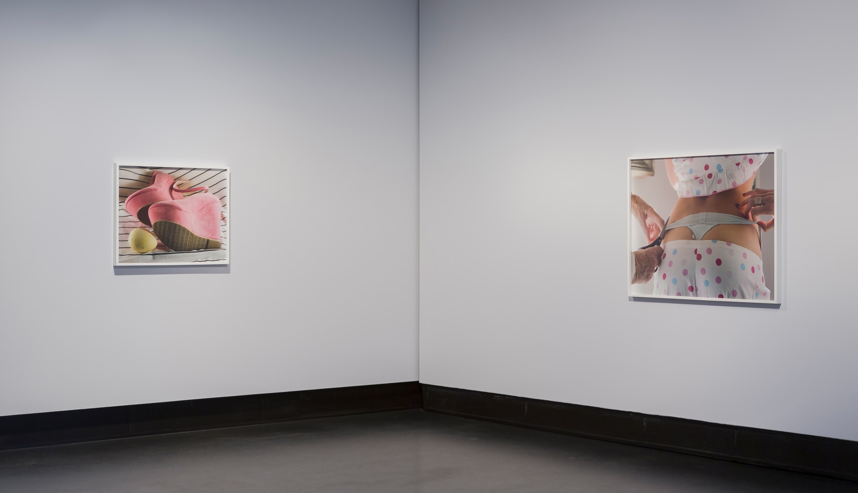 Installation view of photographs by Torbjørn Rødland