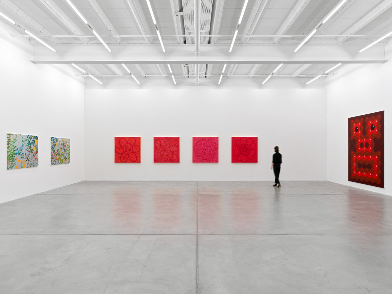 Installation view of works by various artists