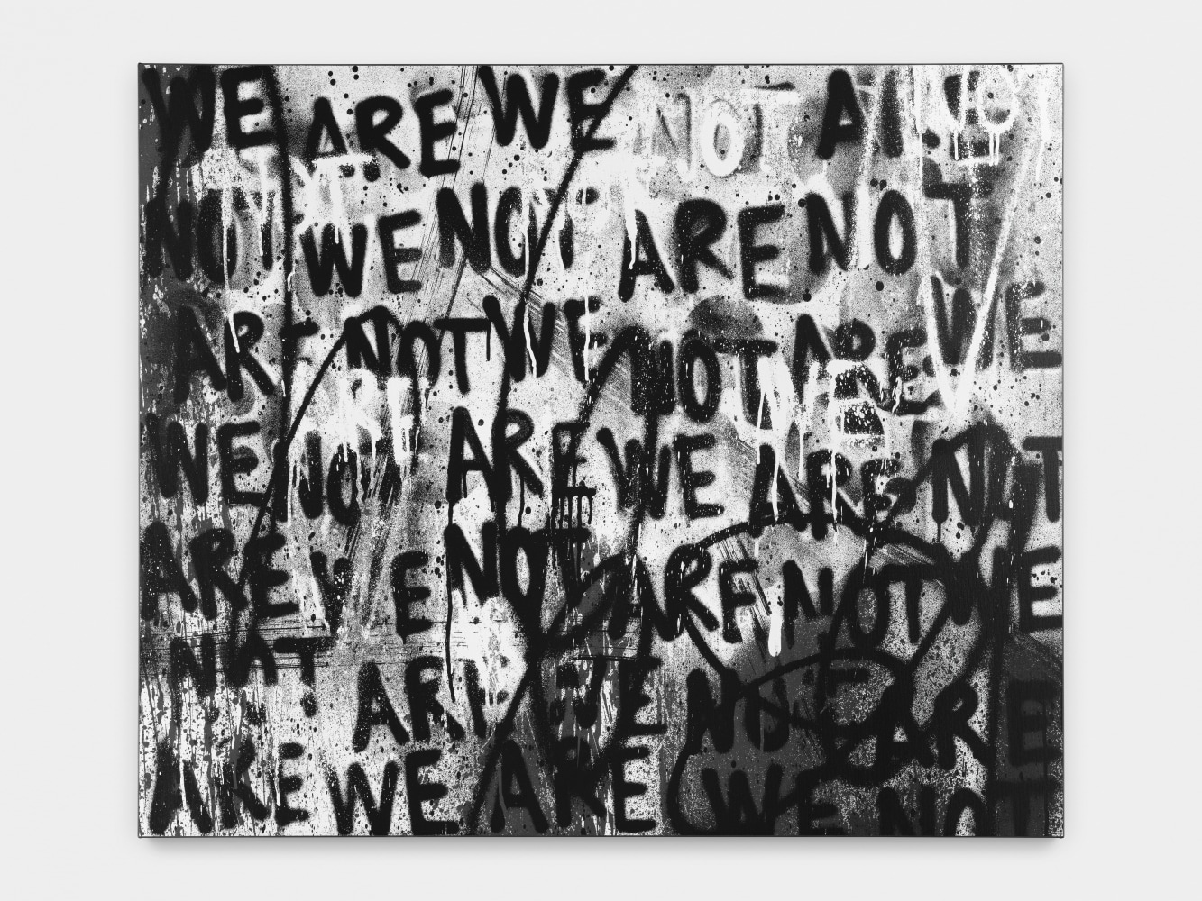 black and white silkscreen work by Adam Pendleton