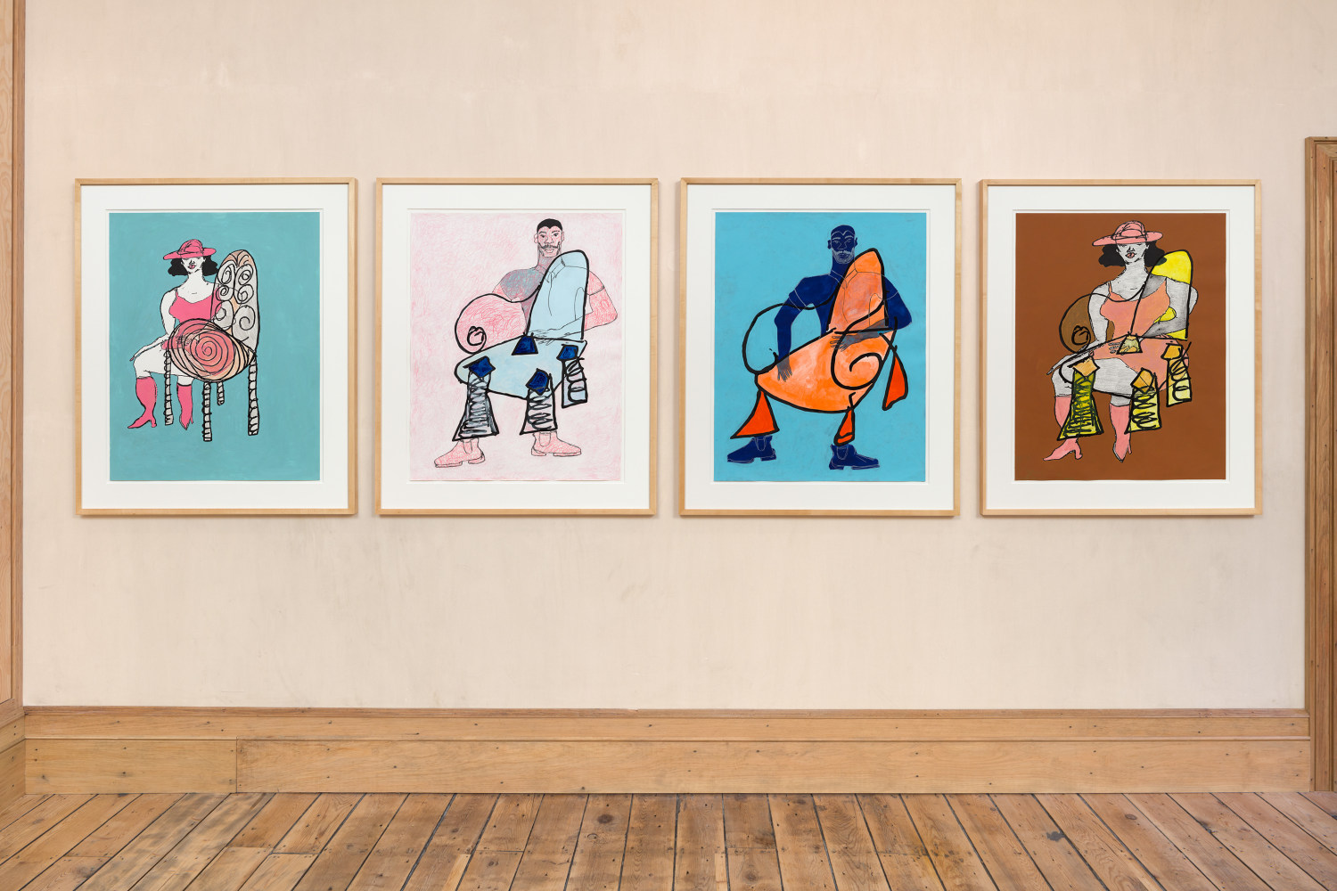 Installation View, Tschabalala Self, The Stage, Eva Presenhuber, New York, NY, 2021