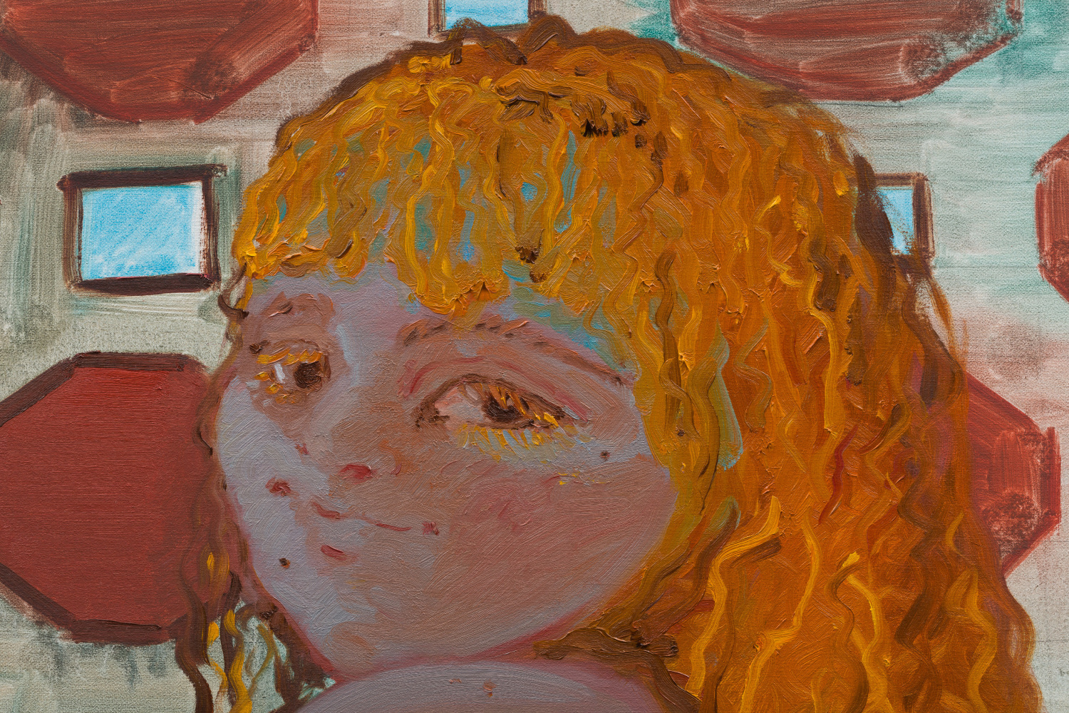 painting of a woman by Sofia Mitsola