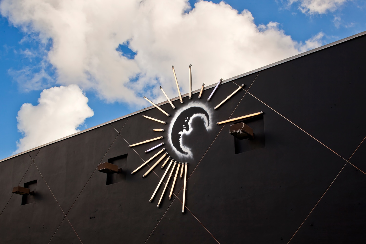 Installation view of sculptures by Mark Handforth