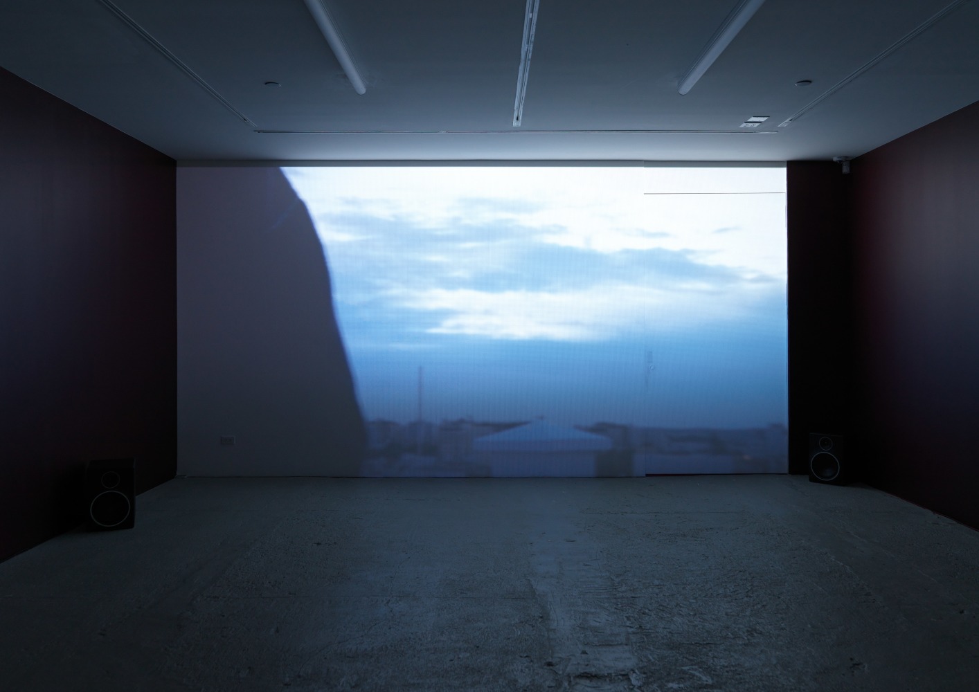 Installation view of Douglas Gordon film and installation exhibition