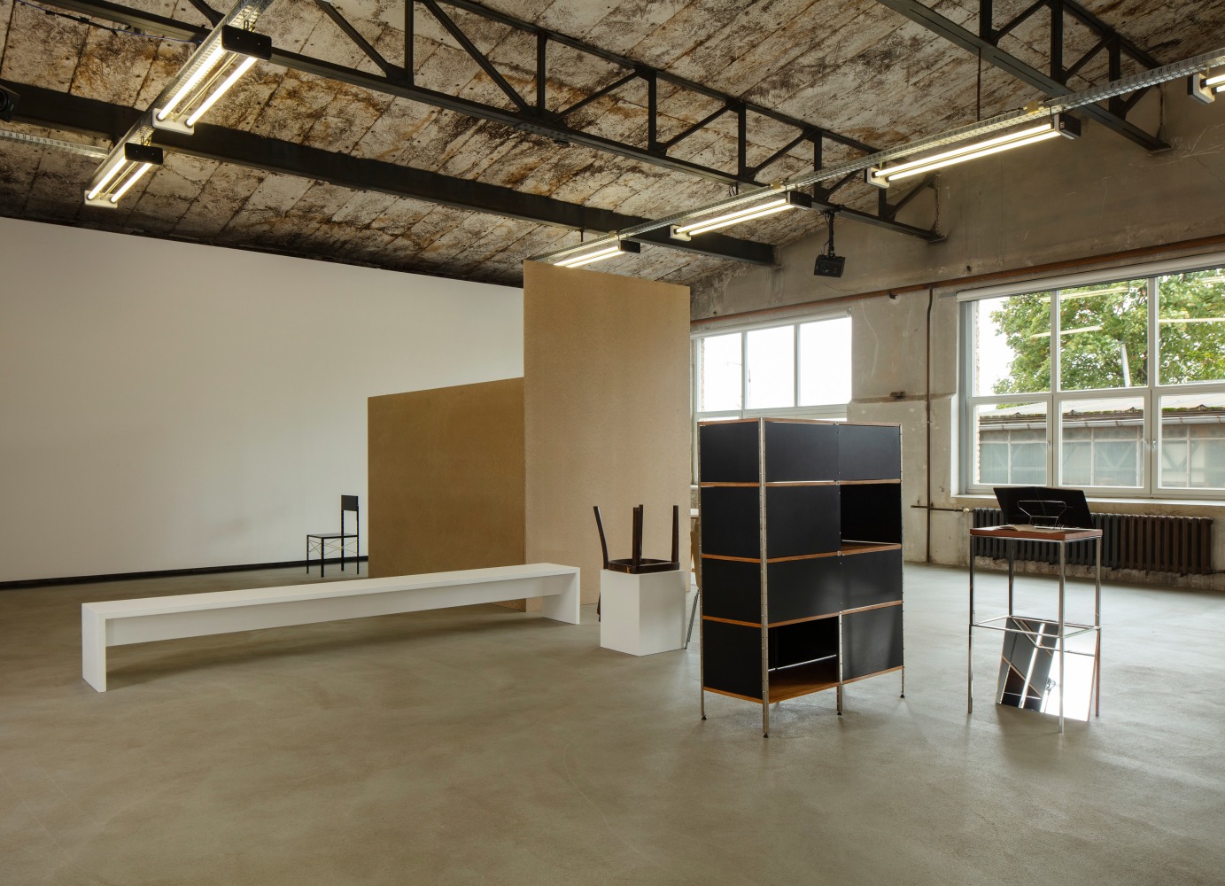 Installation views, Martin Boyce, Douglas Gordon, Franz West, Lamps and Furniture,&amp;nbsp;Haubrok Foundation, Berlin, 2025