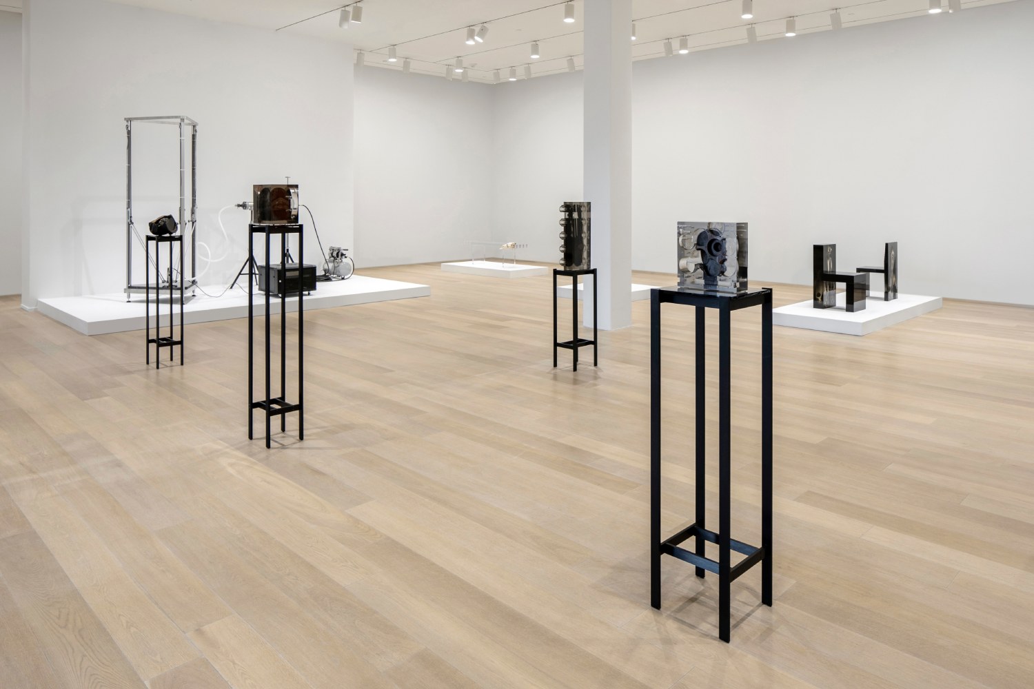 Installation view of sculptures by Matthew Angelo Harrison