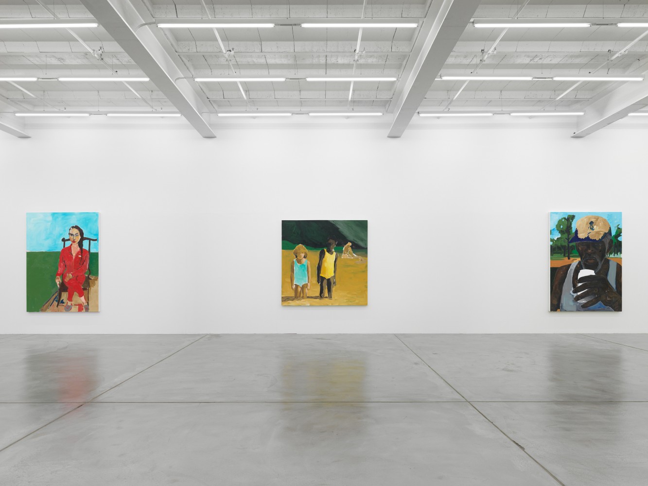 Installation view of paintings by Henry Taylor
