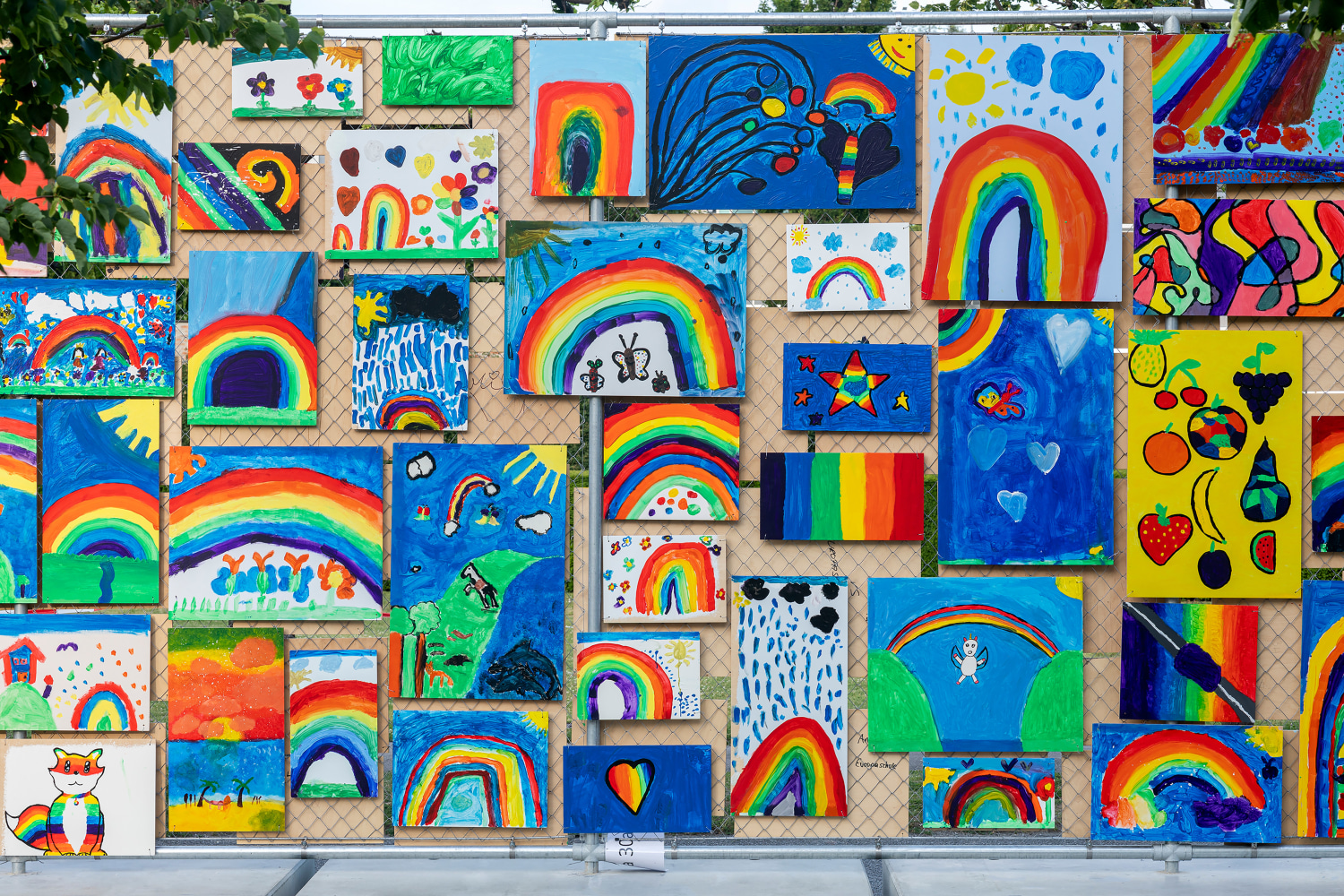 Installation view of work by Ugo Rondinone