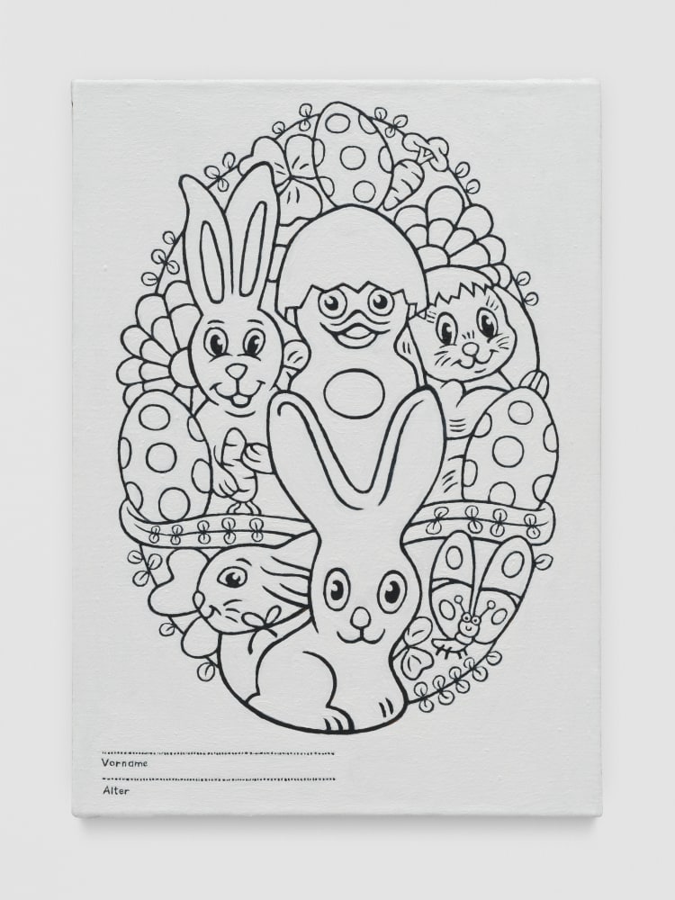 JEAN-FR&amp;Eacute;D&amp;Eacute;RIC SCHNYDER
1446 Oster- Mal- und Bastelspass
2021
Oil on canvas 42 x 30 cm / 16 1/2 x 11 3/4 in
SCHNY50030