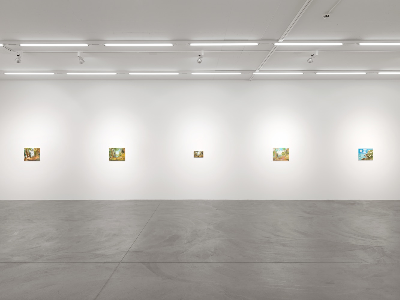 Installation view of Karen Kilimnik paintings exhibition
