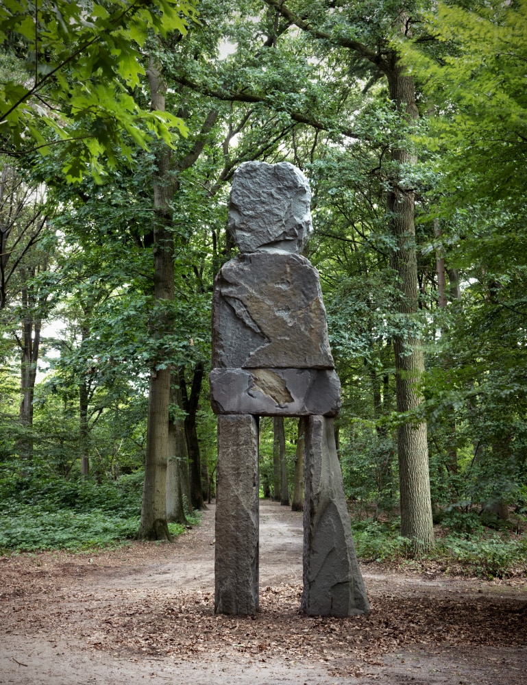 Installation view of sculpture by Ugo Rondinone