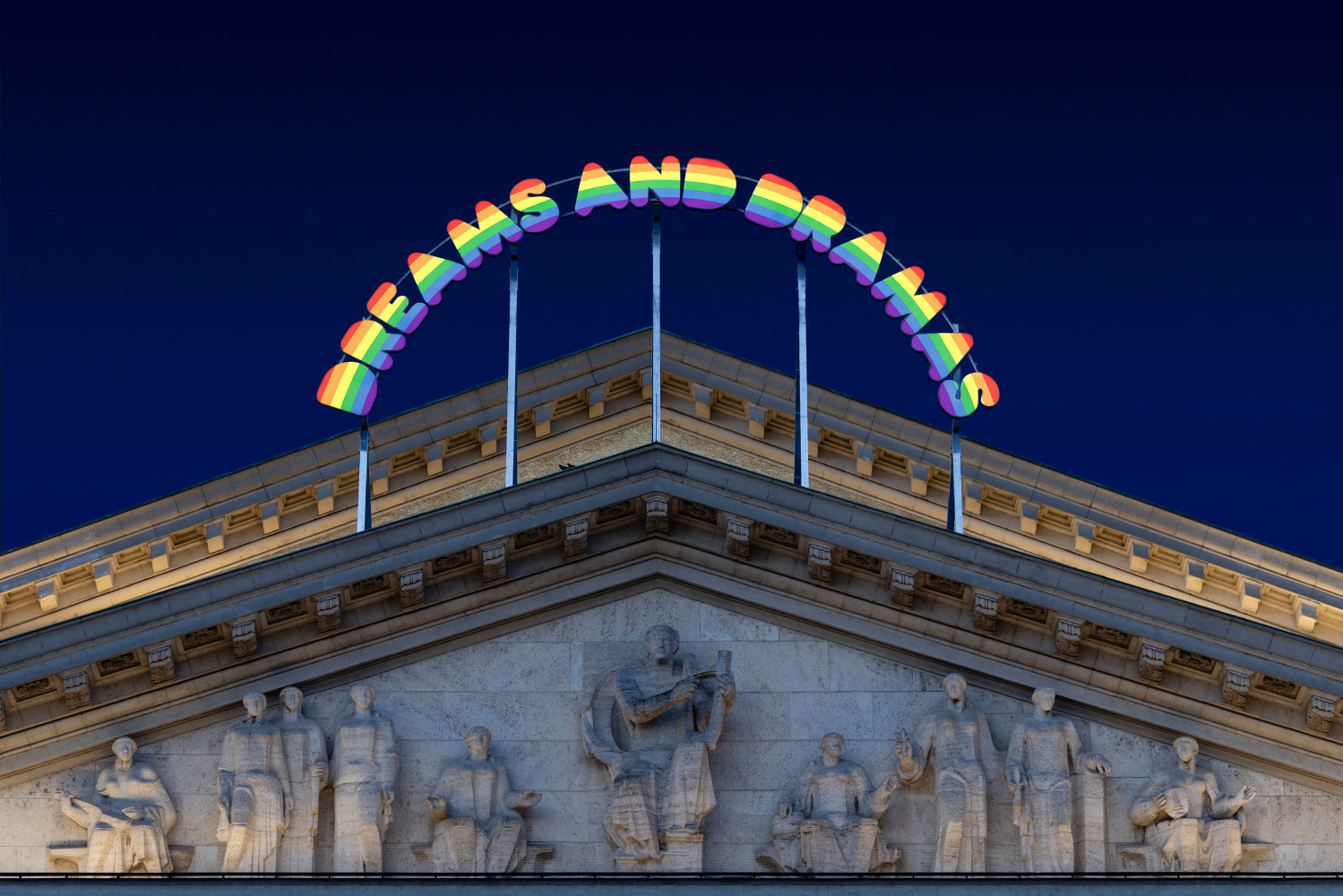 Installation view, Ugo Rondinone, Dreams and Dramas, Bayerische Staatsoper, Munich, 2025