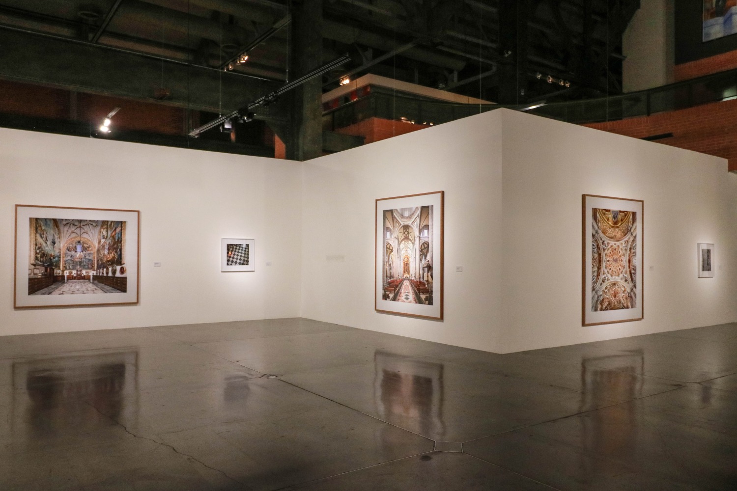 Installation view of photographs by Candida Höfer