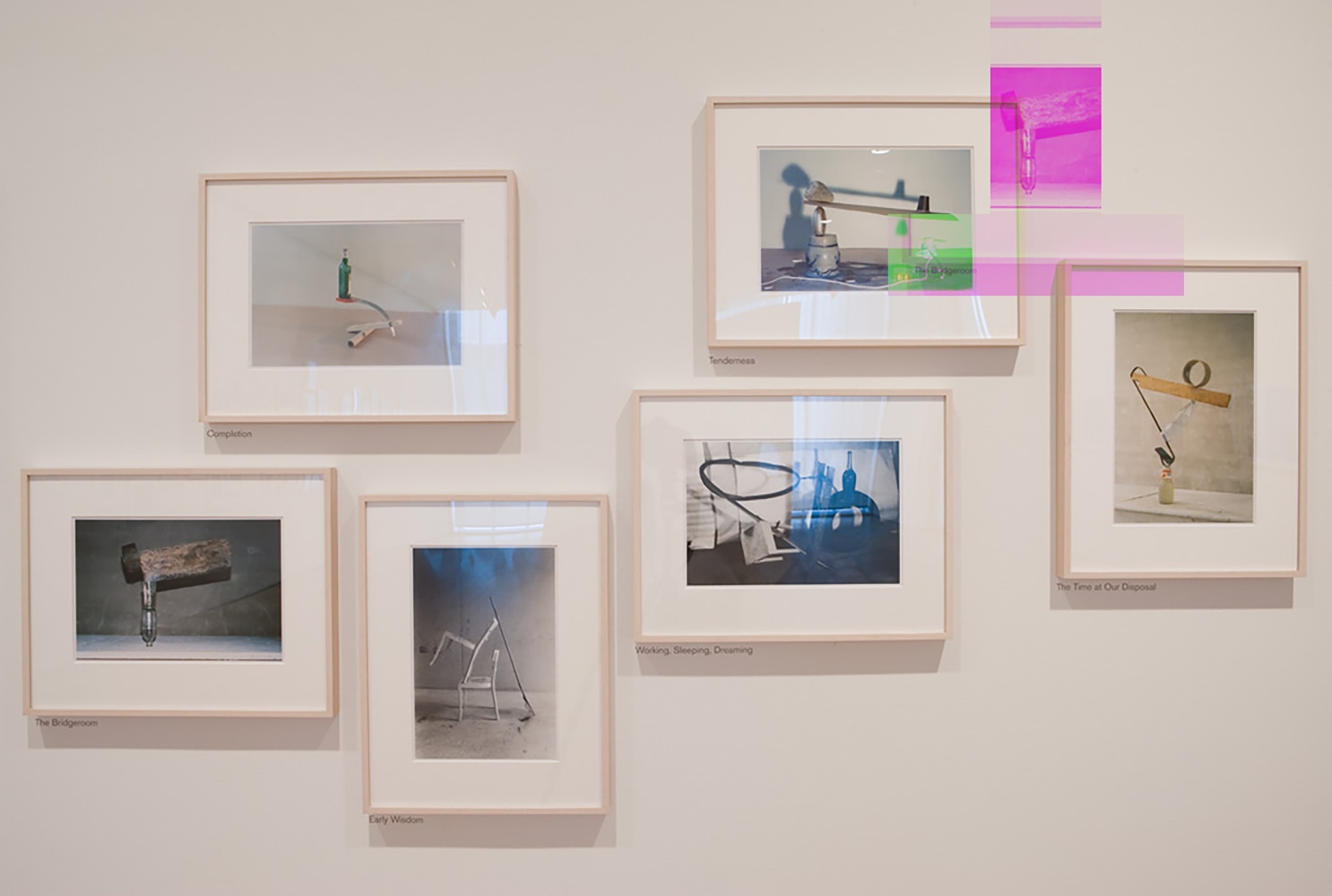 Installation views of photographs by Peter Fischli and David Weiss