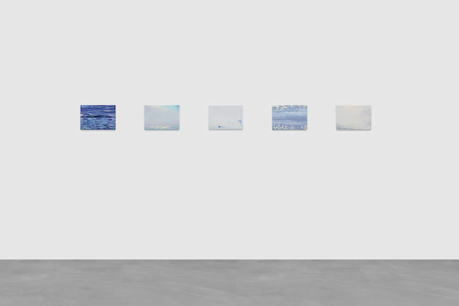 JEAN-FR&amp;Eacute;D&amp;Eacute;RIC SCHNYDER
Morgen am Zugersee &amp;nbsp;
30. Juni - 4. Nov. 1996
Oil on canvas; 5 parts
5 works, each 21 x 30 cm / 8 1/4 x 11 3/4 in
SCHNY59540